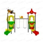 Beautiful Kids Theme LLDPE Plastic Multi Play Station for Amusement Park Manufacturers in Mumbai